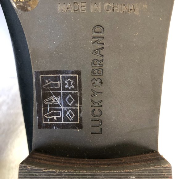 Lucky Brand Navy Cahill Leather Loafer Flat Slip On Dress Shoe Size 8.5 - Picture 14 of 14